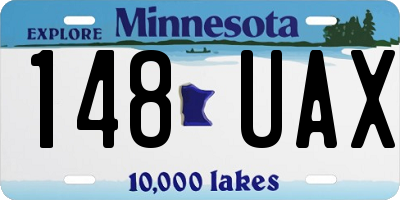 MN license plate 148UAX