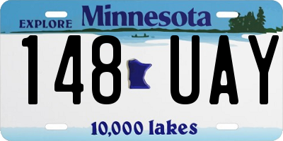 MN license plate 148UAY