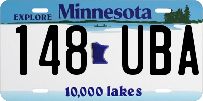 MN license plate 148UBA