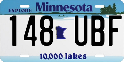 MN license plate 148UBF