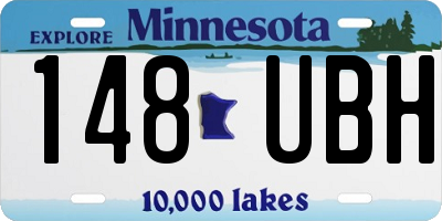 MN license plate 148UBH