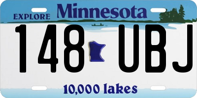 MN license plate 148UBJ