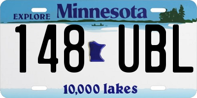 MN license plate 148UBL