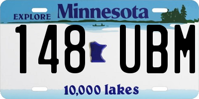 MN license plate 148UBM