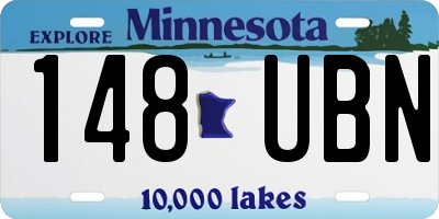MN license plate 148UBN