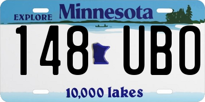 MN license plate 148UBO