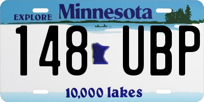 MN license plate 148UBP