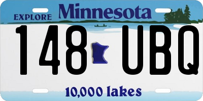 MN license plate 148UBQ