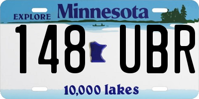 MN license plate 148UBR