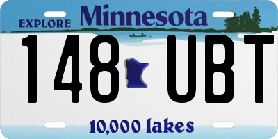 MN license plate 148UBT