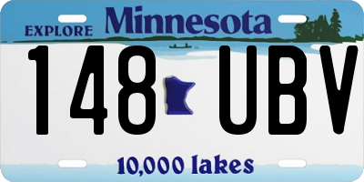 MN license plate 148UBV