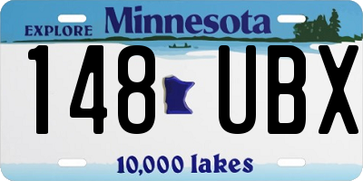 MN license plate 148UBX
