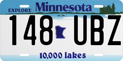 MN license plate 148UBZ