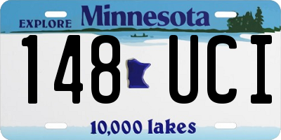 MN license plate 148UCI