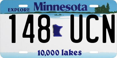 MN license plate 148UCN
