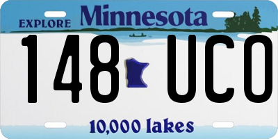 MN license plate 148UCO