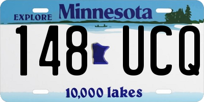 MN license plate 148UCQ