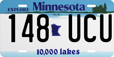 MN license plate 148UCU