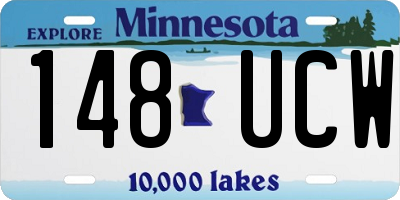 MN license plate 148UCW