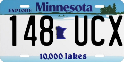 MN license plate 148UCX