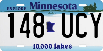 MN license plate 148UCY