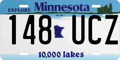 MN license plate 148UCZ