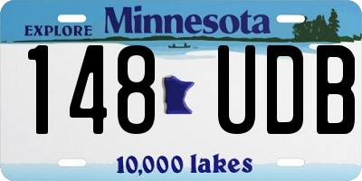 MN license plate 148UDB