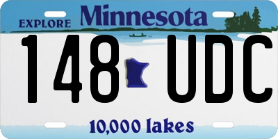 MN license plate 148UDC
