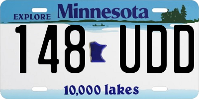 MN license plate 148UDD