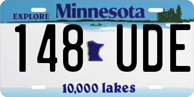 MN license plate 148UDE
