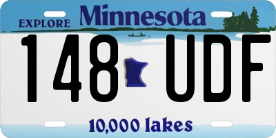 MN license plate 148UDF