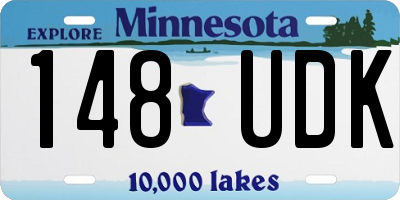 MN license plate 148UDK