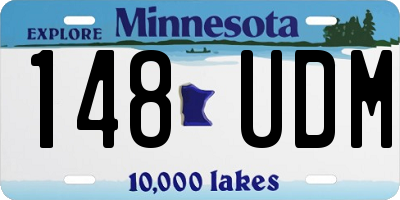 MN license plate 148UDM