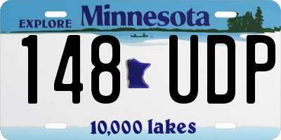MN license plate 148UDP