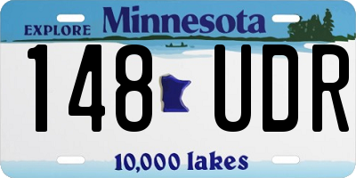 MN license plate 148UDR