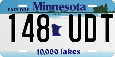 MN license plate 148UDT