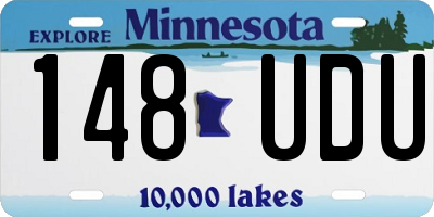 MN license plate 148UDU