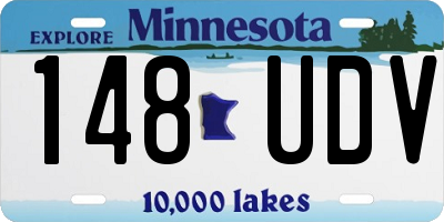 MN license plate 148UDV