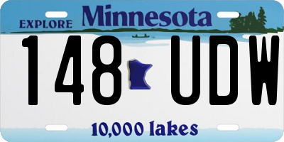 MN license plate 148UDW