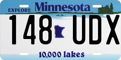 MN license plate 148UDX