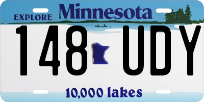 MN license plate 148UDY