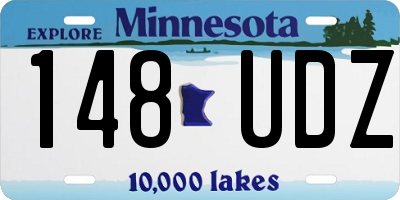 MN license plate 148UDZ