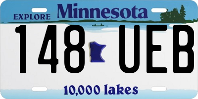 MN license plate 148UEB