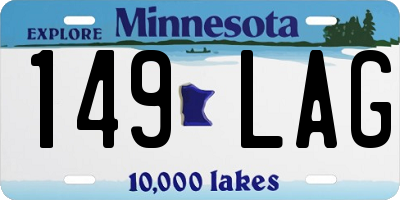 MN license plate 149LAG