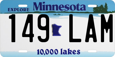 MN license plate 149LAM