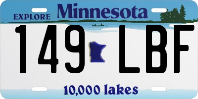 MN license plate 149LBF