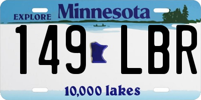 MN license plate 149LBR