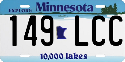 MN license plate 149LCC