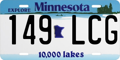 MN license plate 149LCG