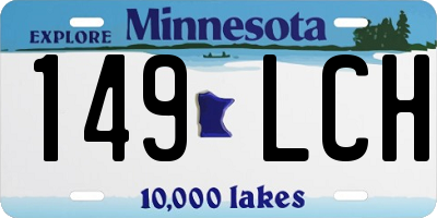 MN license plate 149LCH